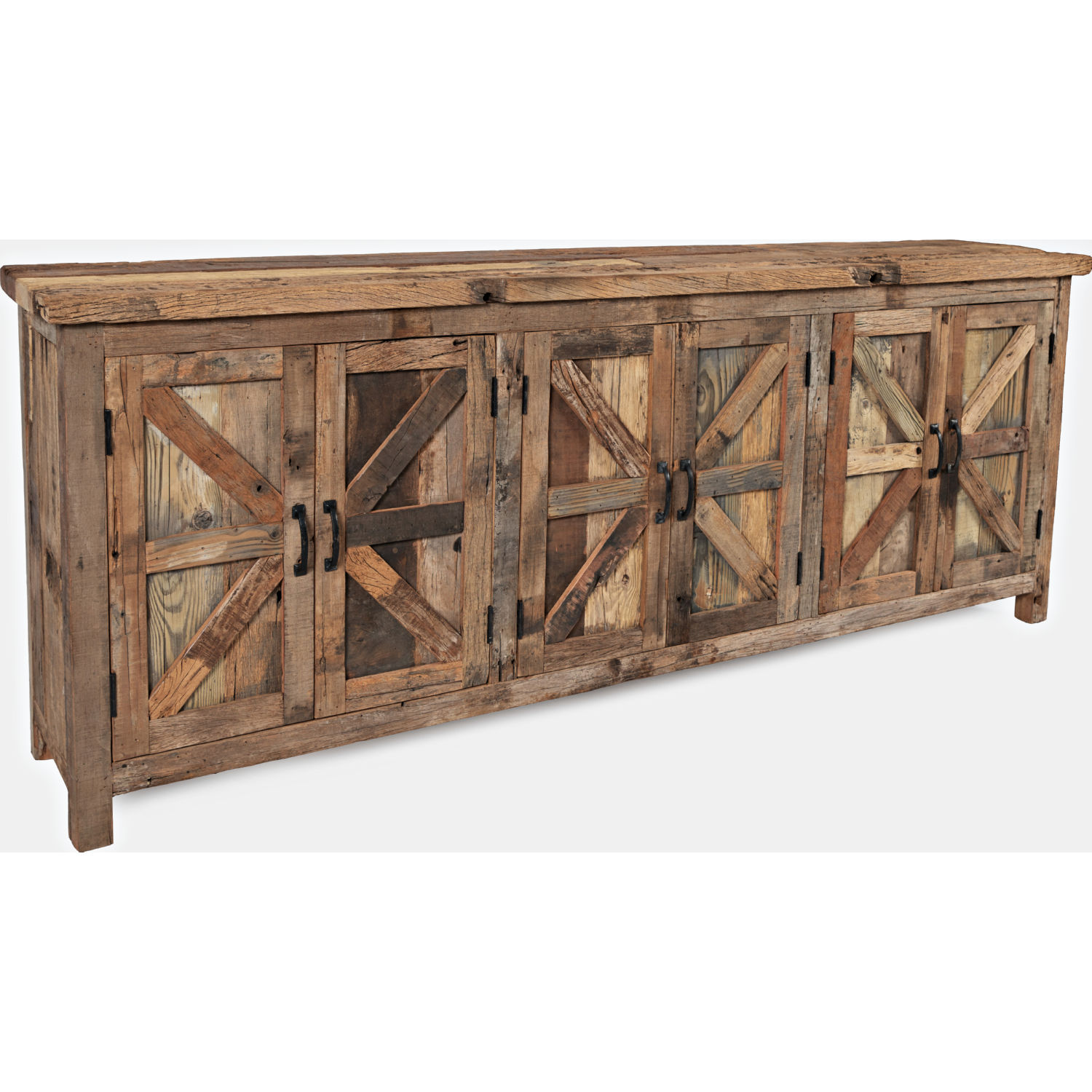 Jofran 1989-84 Eden Prairie 6 Door Accent Cabinet in Heavily
